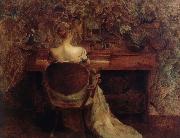 Thomas Wilmer Dewing The Spinet Spain oil painting artist